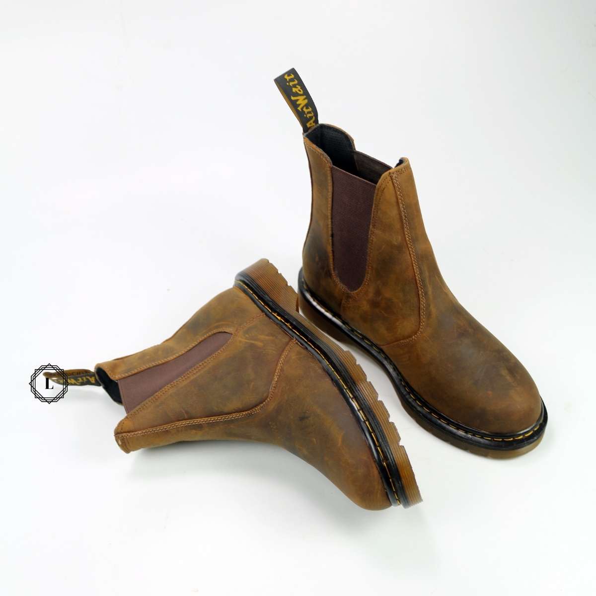Giày Đốc Chelsea Boots Da bò sáp Crazy Horse Lucas Shoes