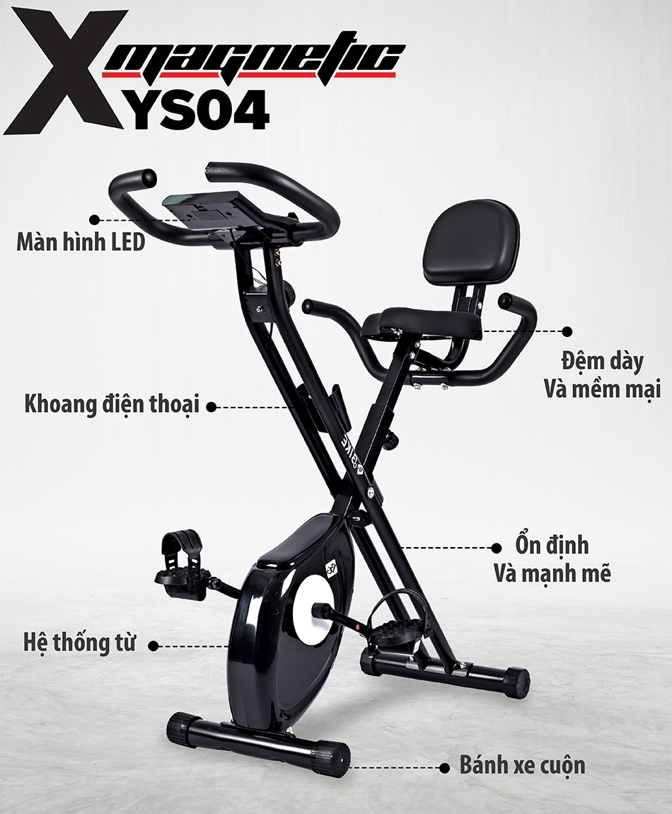 GYM - Xe đạp tập thể dục tại nhà giá rẻ- Exercise Bike YS04 - Tập luyện thể thao nâng cao sức khỏe - định hình vóc dáng