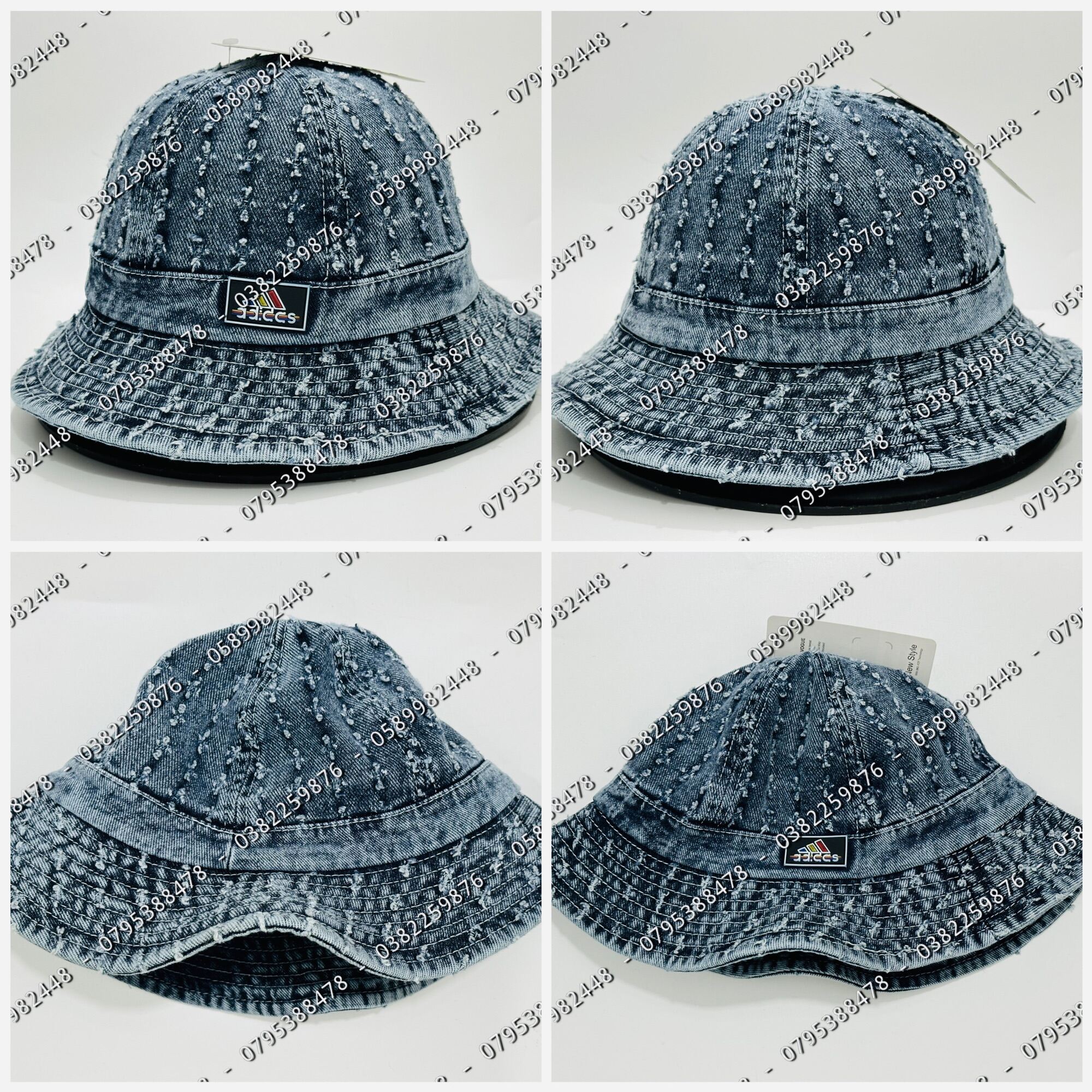 Nón bucket đơn giản - mũ jeans wax thêu chữ vải dày cao cấp nam nữ