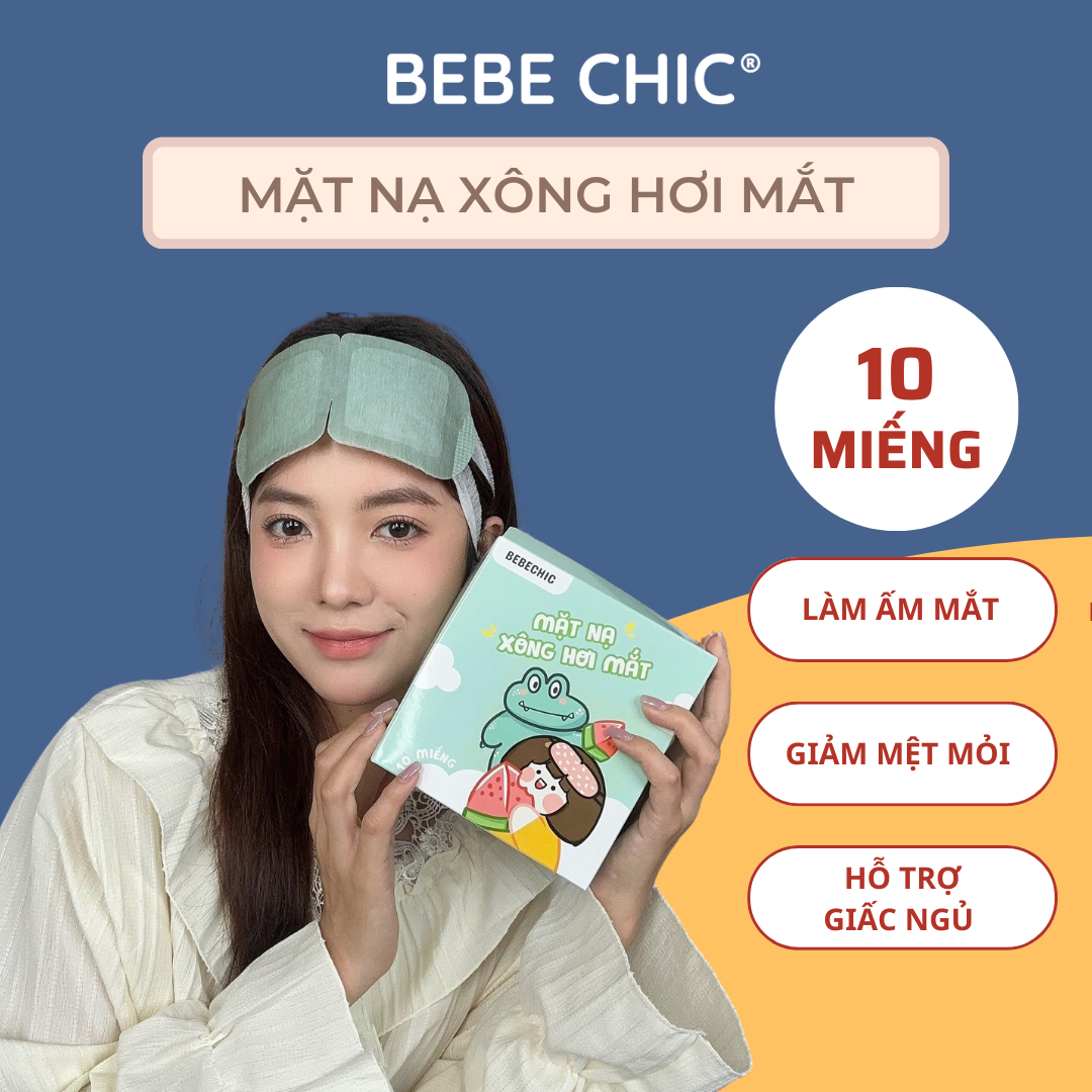 Mặt nạ xông hơi mắt chườm mắt nóng bebechic
