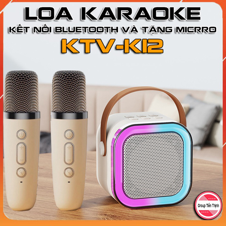 Loa bluetooth loa bluetooth k12 kèm 2 micro không dây hát karaoke tại nhà, âm thanh hay bass cực chuẩn k12 kèm 2 micro không dây hát tại nhà, âm thanh hay bass cực chuẩn
