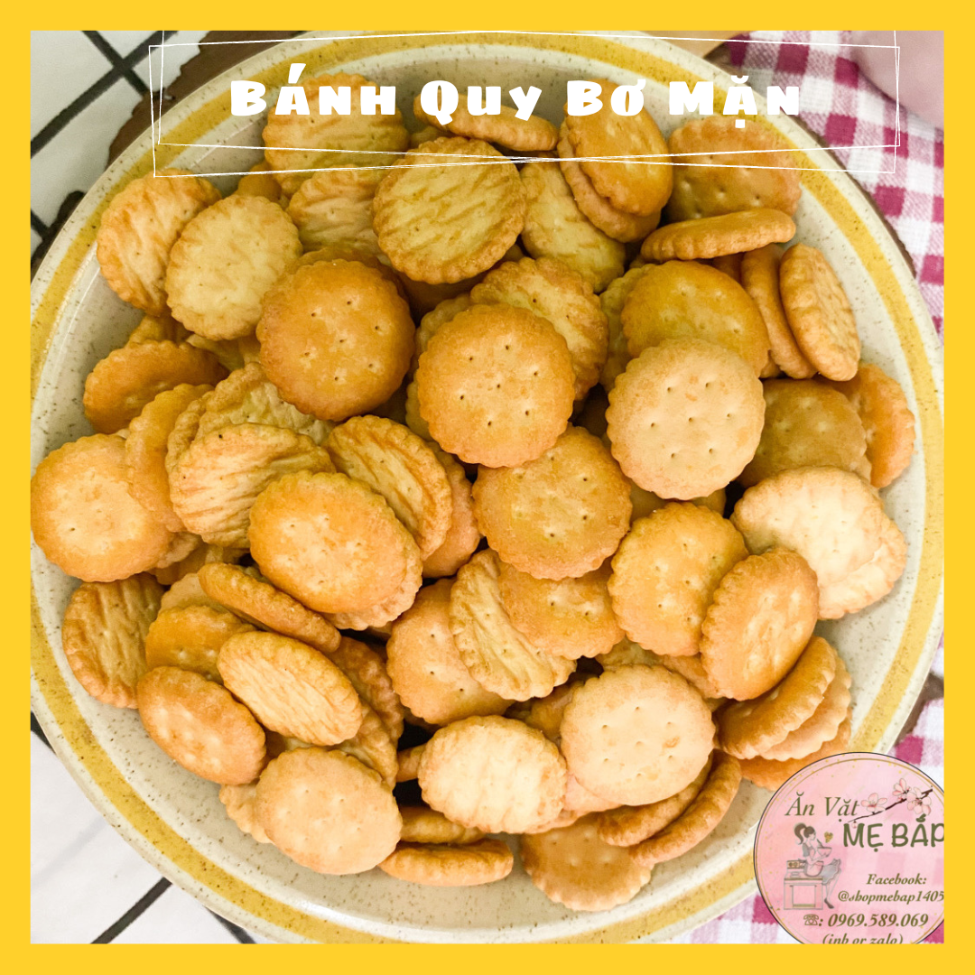 Bánh Quy Bơ Mặn Làm Bánh Làm Kẹo Nougat 500g - Shop Mẹ Bắp [Date 6 tháng]