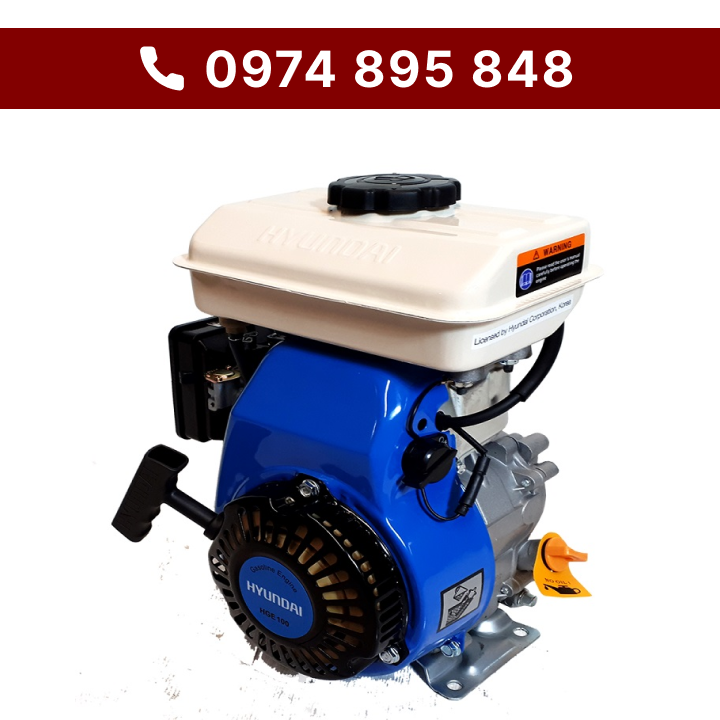 Máy nổ – động cơ xăng hyundai 18hp hge460e có đề