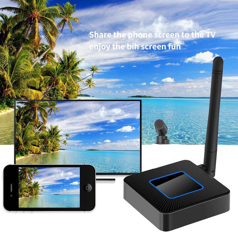 Thiết bị HDMI không dây Dongle Q4 cao cấp - Wifi Display Dongle Q4 - HDMI Dongle Q4 hỗ trợ HDMI và AV trình chiếu từ Smartphone lên Tivi - HDMI không dây Q4 có hỗ trợ cổng AV