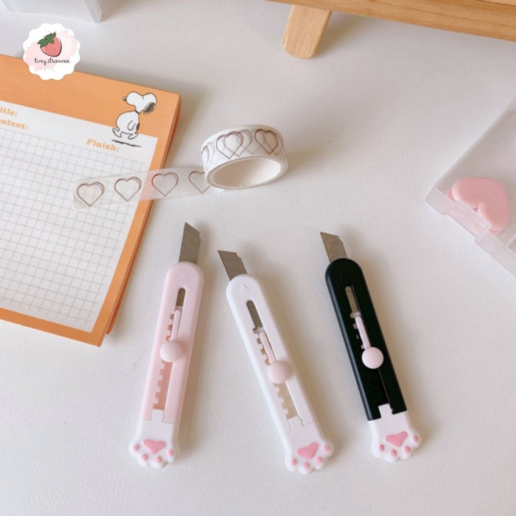 Dao rọc/ cắt giấy mini hình chân mèo