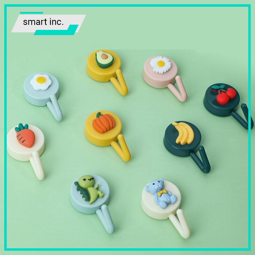 Móc Treo Đồ Cute Dán Gắn Tường Nhà Tắm Dính Chặt Chịu Lực Cao Móc Dán Tường Treo Máng Đồ Dùng Quần Áo Nón