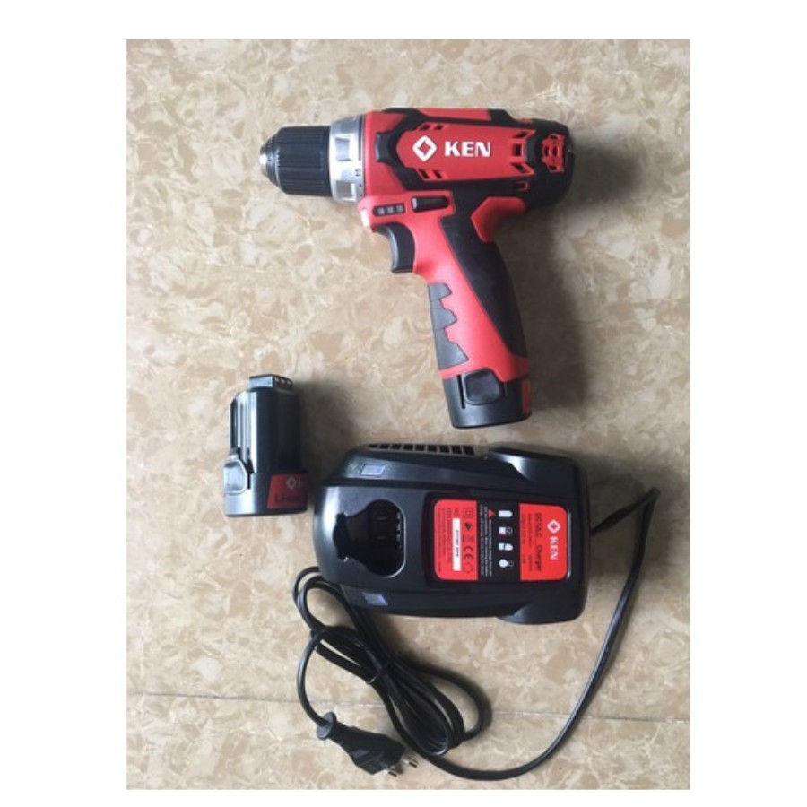Máy khoan pin 12v/1.5ah-10mm có đèn led ken bl6212cb