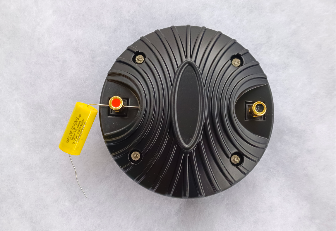 (1 Cái - Kèm tụ) Loa Treble Kèn 450 Nắp Nhôm Đúc, Mặt Bích CNC Cao Cấp (Ren Xoáy) - Coil 44.4mm, Từ 115mm