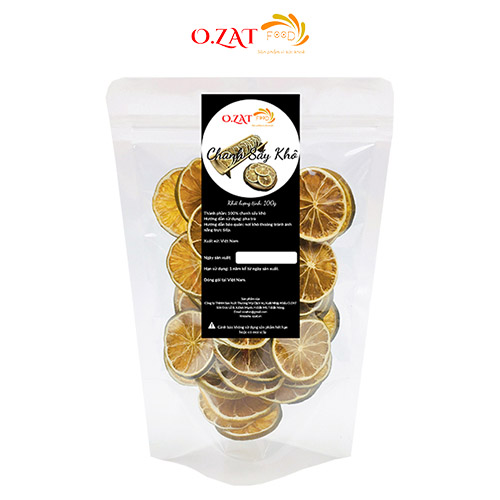 100g Chanh không hạt cắt lát sấy khô O.ZAT– nguyên liệu detox, trang trí decor