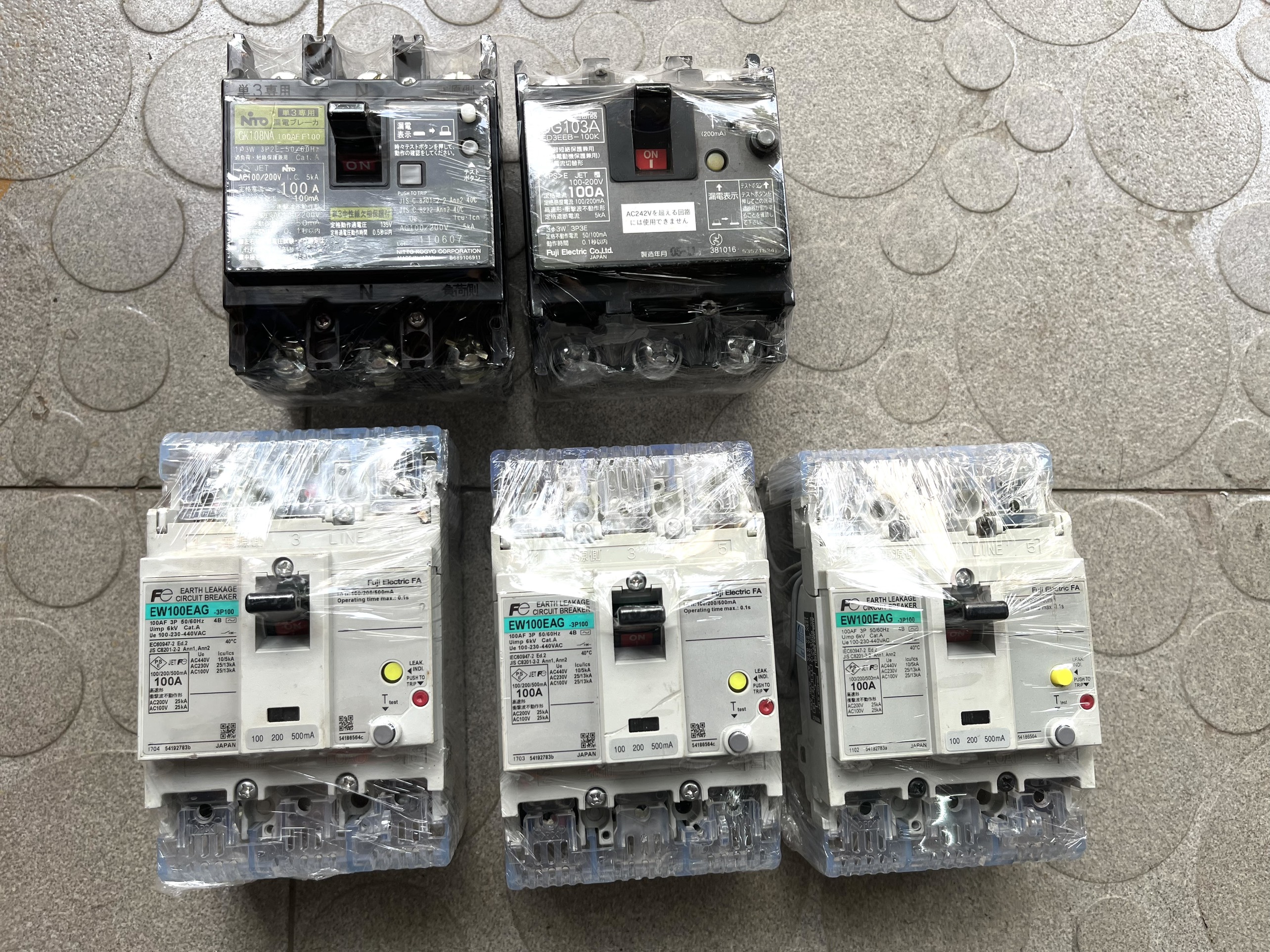 CB,Aptomat Mitsu , Fuji chống giật 3 pha 60A-100A dòng rò 100mA nội địa Nhật lắp tổng gia đình hàng đẹp