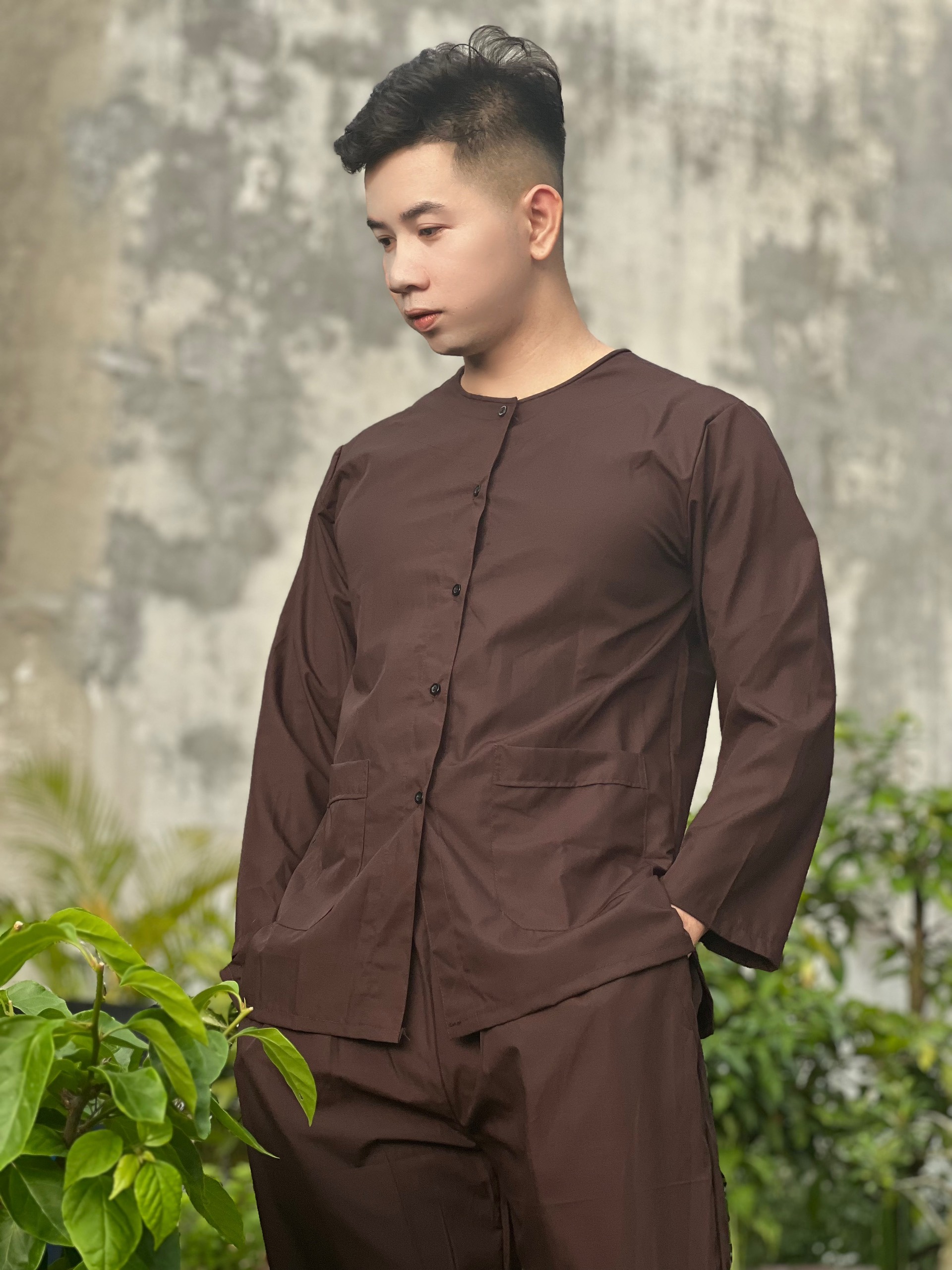 Đồ lam đi chùa # đồ bà ba dành cho nam vải kate mềm