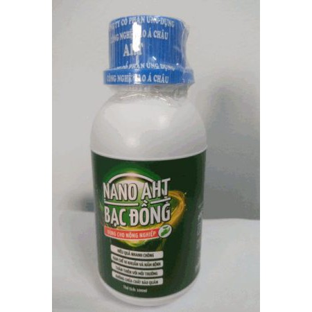 Phân bón Nano AHT bạc đồng hạn chế vi khuẩn và nấm bệnh cho cây trồng - chai 100ml