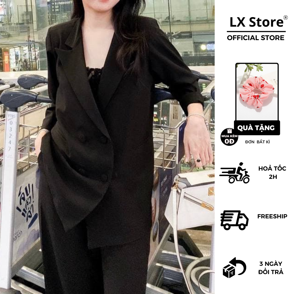 Áo vest 4 nút bọc vải phom suông