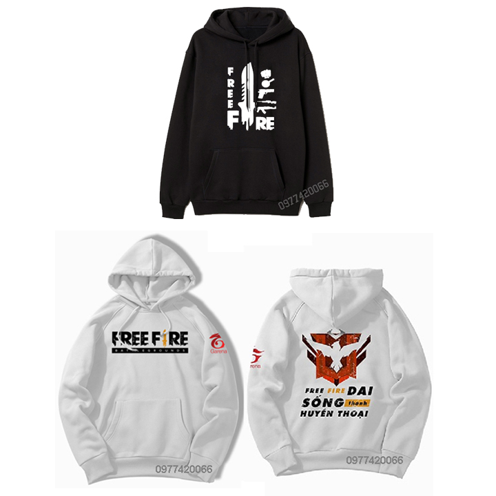 áo freefire, áo hoodie free fire, áo hoodie freefire