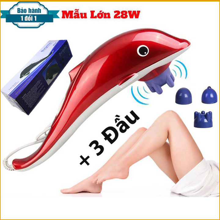Máy massage đấm lưng vai cổ  hình cá heo cỡ lớn
