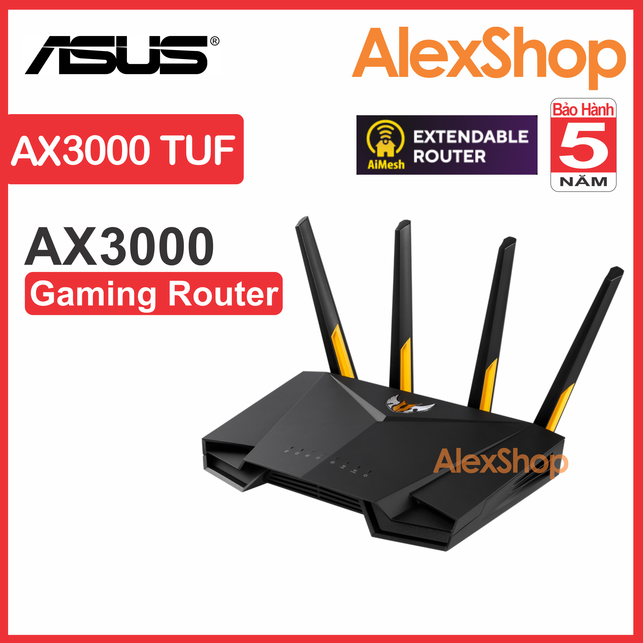 [Chính Hãng] Phát WiFi 6 Asus Chuyên Gaming TUF AX3000 Hỗ Trợ Ali Mesh
