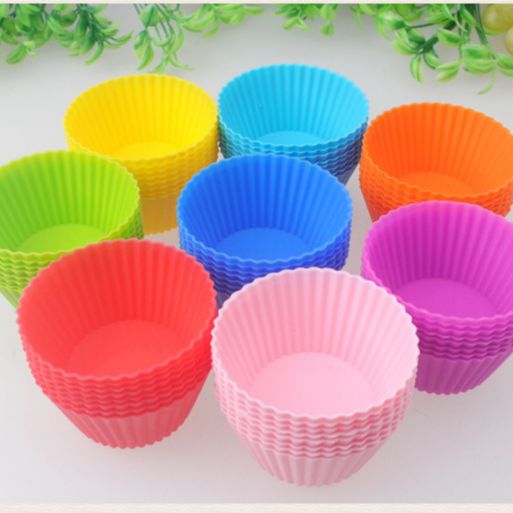 Khuôn Cupcake Silicon chịu nhiệt tròn 7cm, Khuôn Làm Bánh Bông Lan Cupcake, Muffin, Thạch, Rau Câu