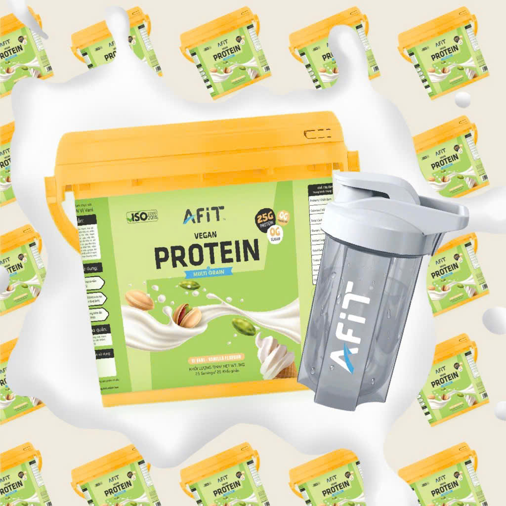 COMBO MUA 2 Tăng cơ giảm mỡ - whey vegan protein hạt ngũ cốc không đậu nành 2kg