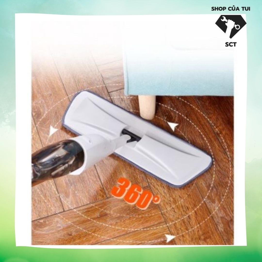 Cây lau nhà đa năng xoay 360 độ có bình xịt nước
