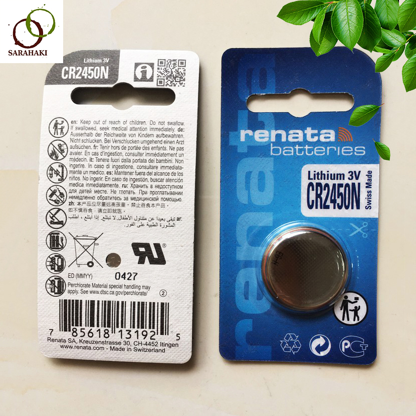 Combo 5 viên pin cr2450n renata lithium 3v chính hãng