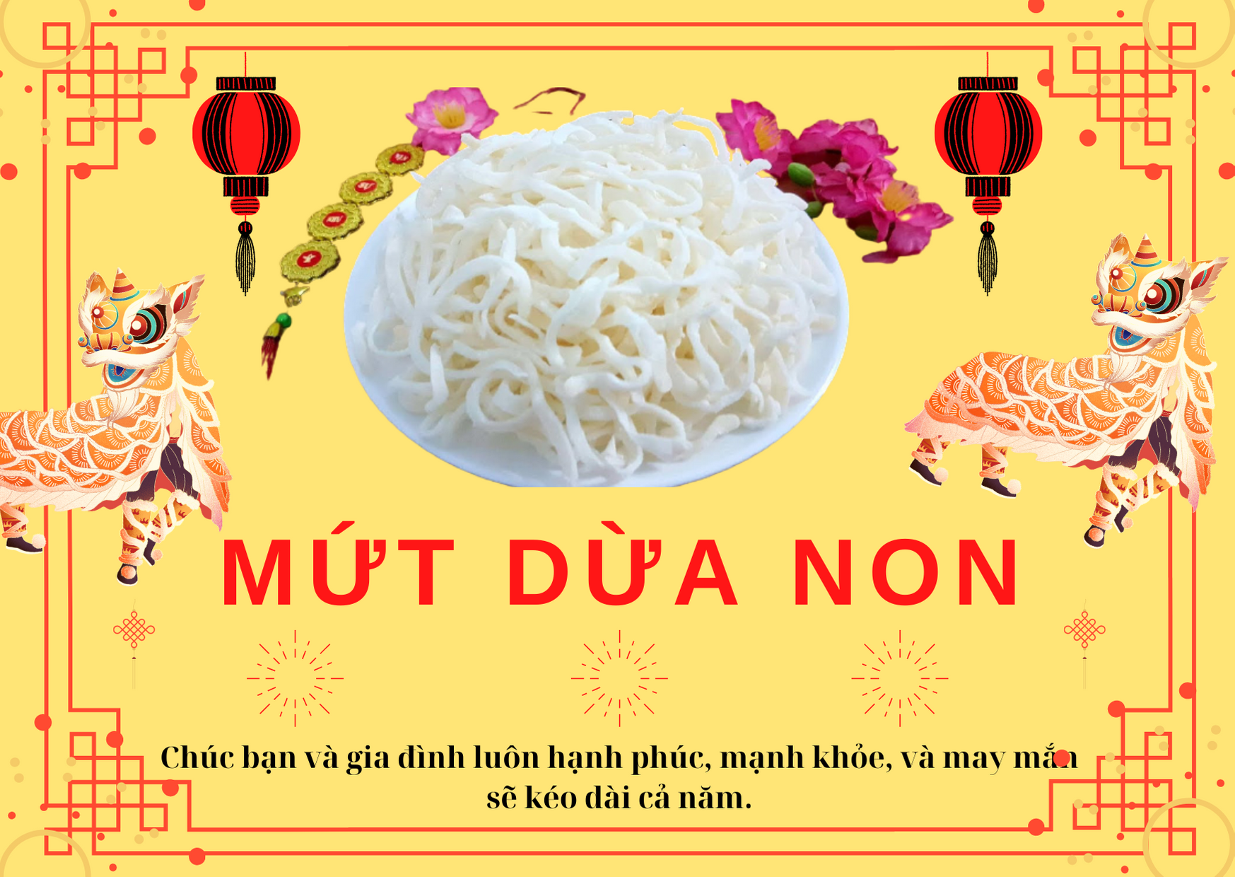 Mứt dừa non 100gr - Mứt dừa truyền thống - Màu trắng