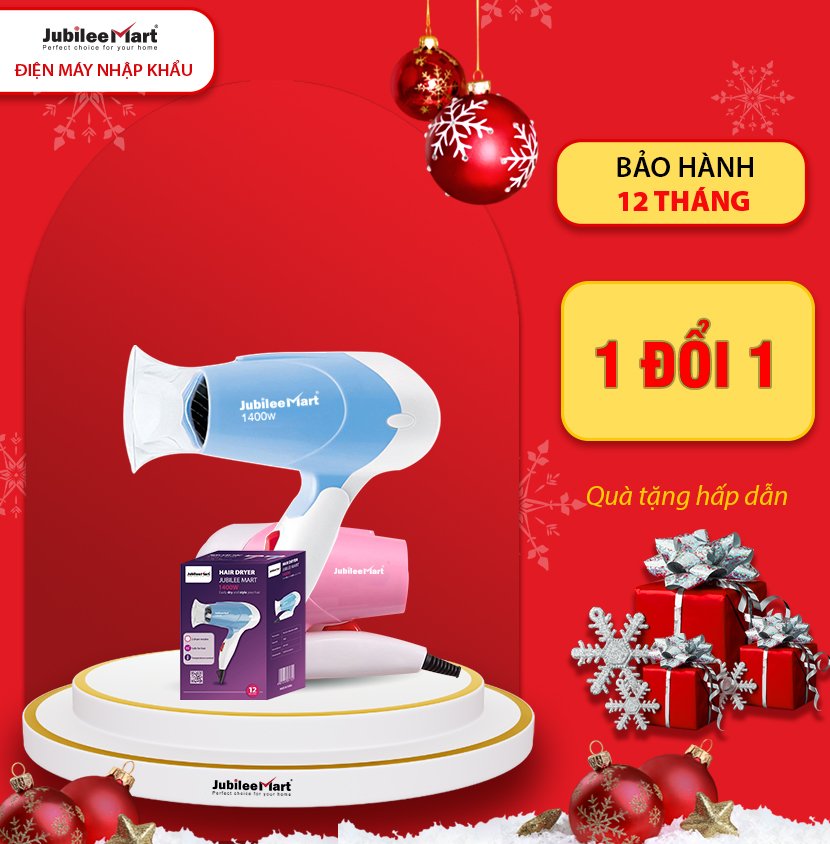 [Giao Màu Ngẫu Nhiên] Máy sấy tóc du lịch mini JUBILEE MART dễ dàng mang đi du lịch máy sấy tóc mini giá rẻ thời trang công suất 1400w. Máy sấy tóc chính hãng Jubilee gấp gọn thời trang.