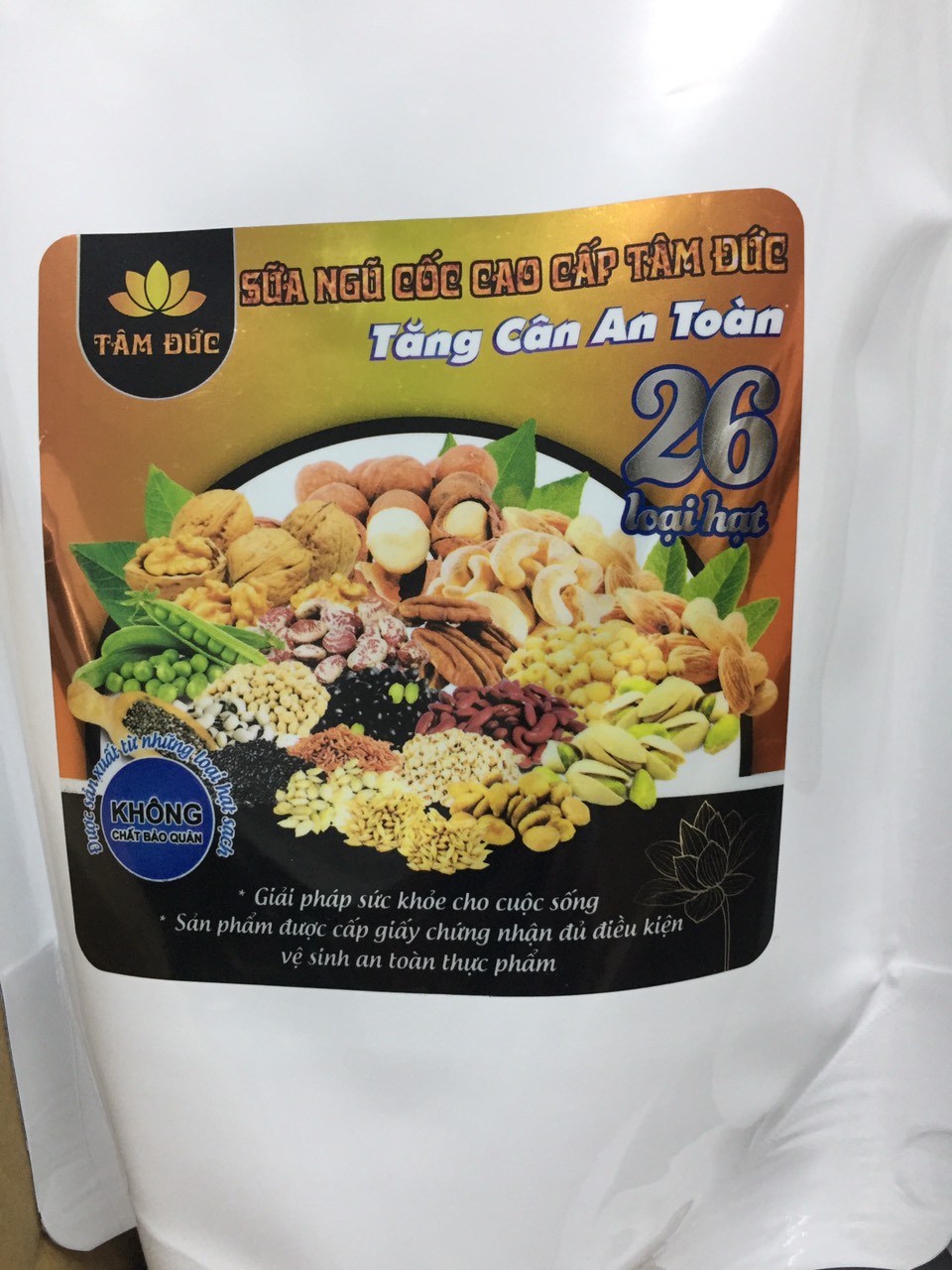 Bột ngũ cốc tăng cân an toàn, bột ngũ cốc tâm đức tăng cân 26 loại hạt