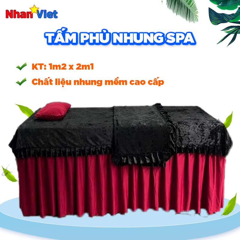 Tấm phủ nhung spa | Ga trải nhung giường cao cấp