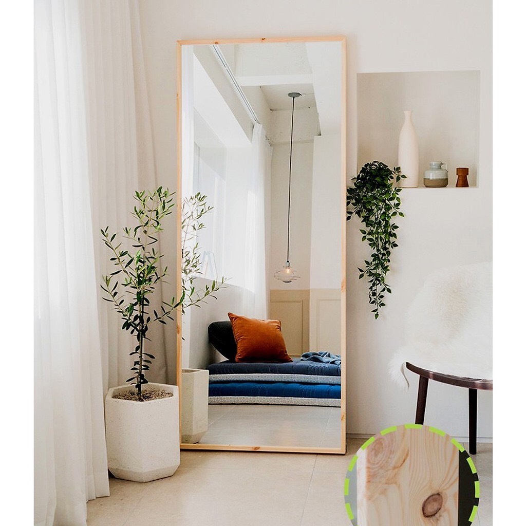 gương soi toàn thân 60 x 170cm màu tự nhiên