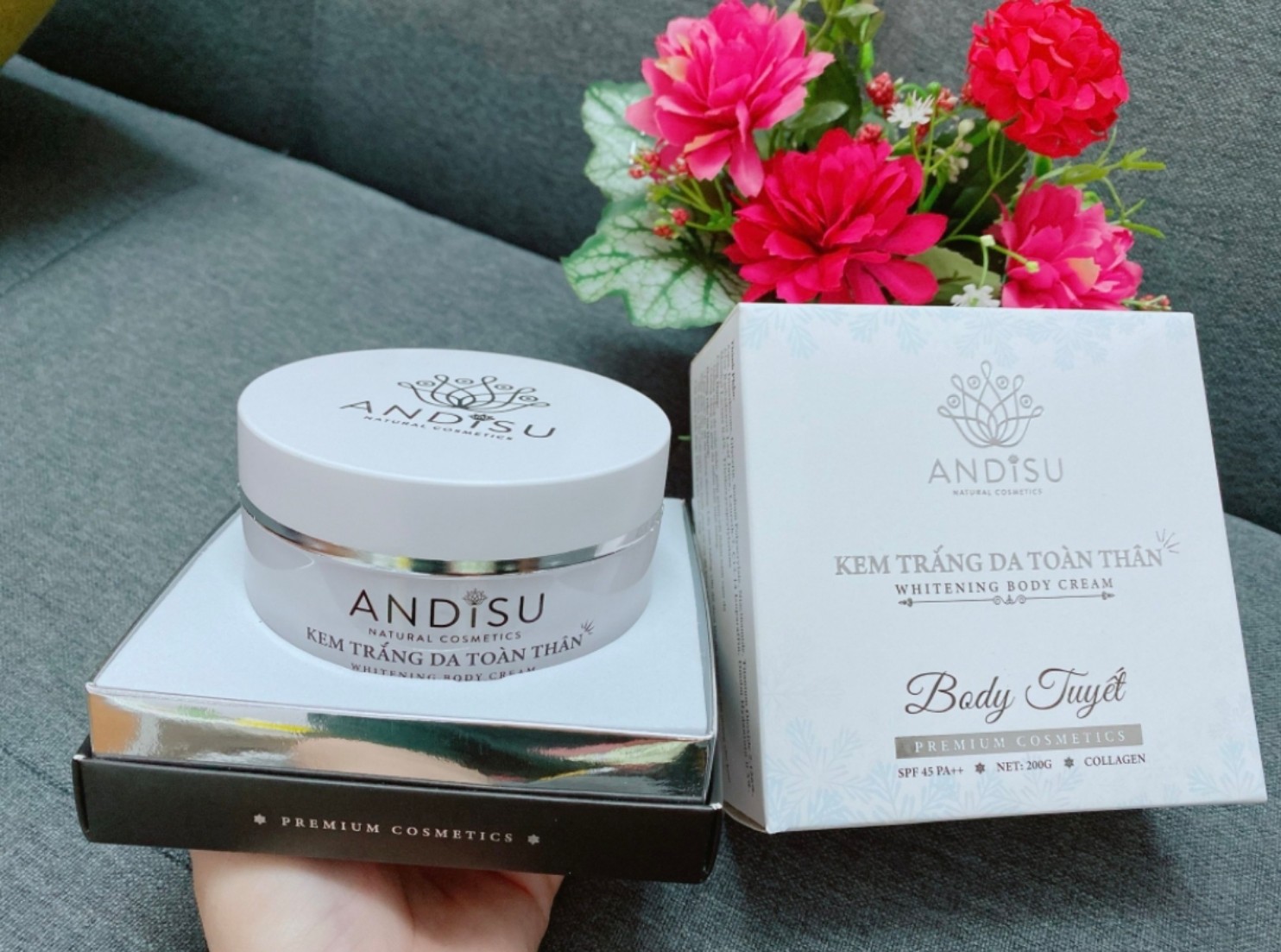 Kem dưỡng trắng da body tuyết Andisu 200g