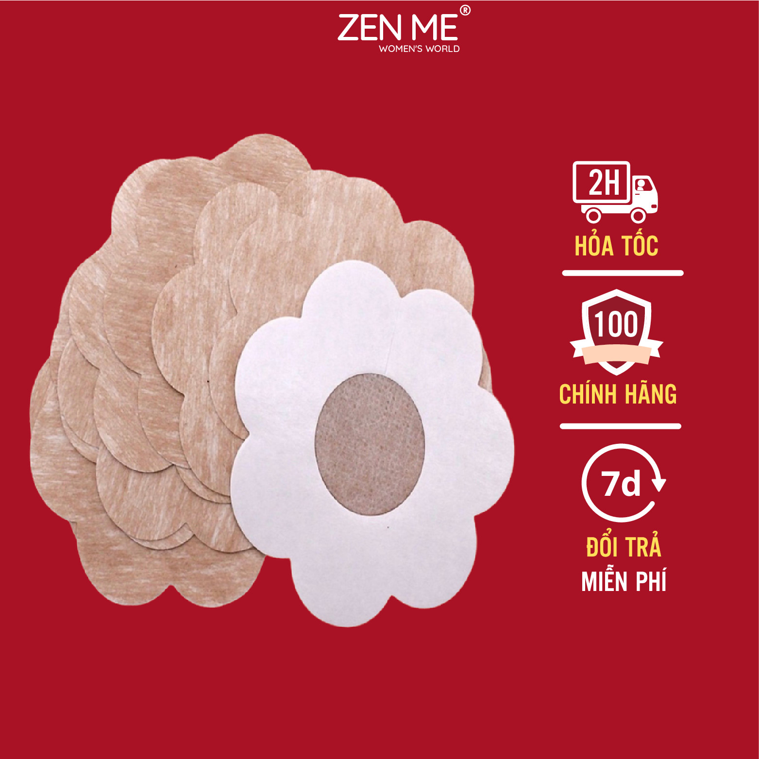 Combo 10 miếng dán nhũ hoa zen me - chất liệu giấy dán chắc chắn-dt02