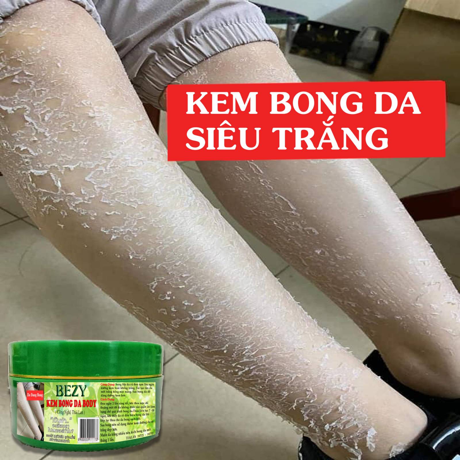 Kem bong da toàn thân bezy siêu trắng da nhanh cao cấp