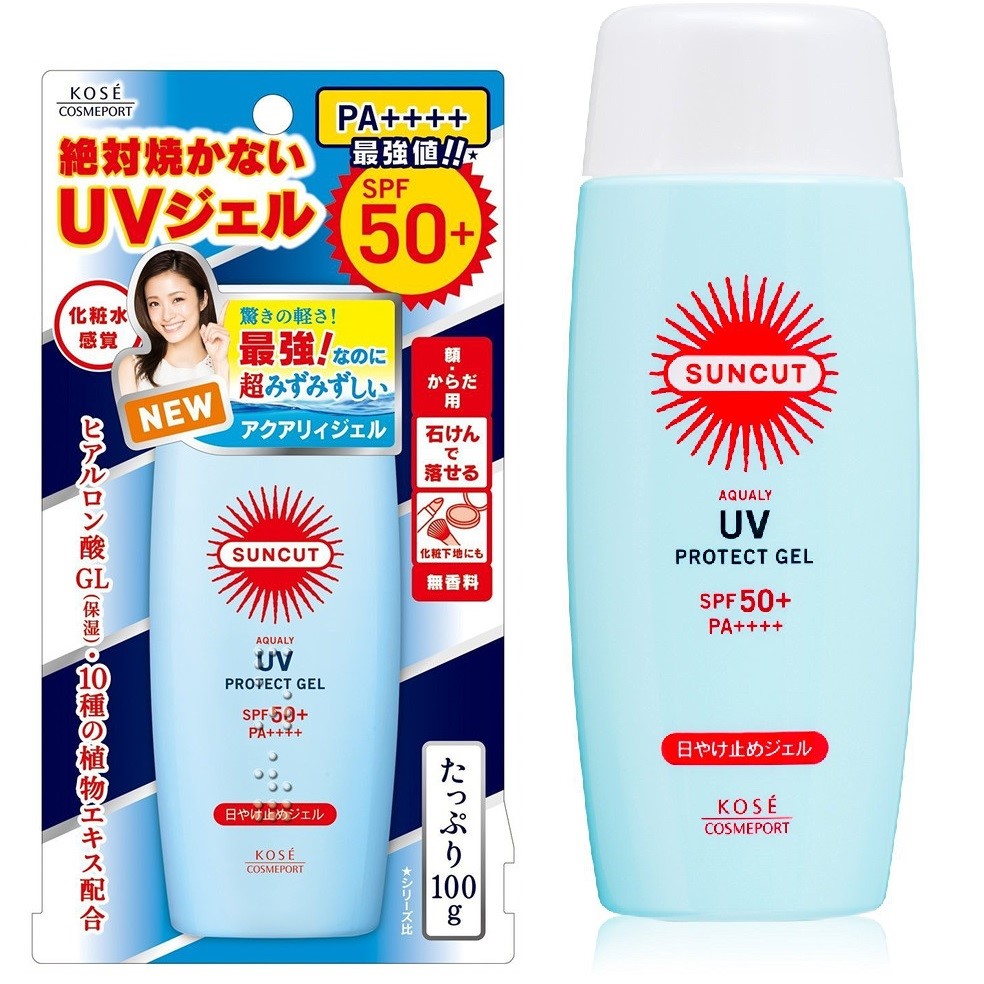 Kem Chống Nắng Kose Suncut Protect Gel SPF 50+ PA ++++ 100g - Cho da nhạy cảm