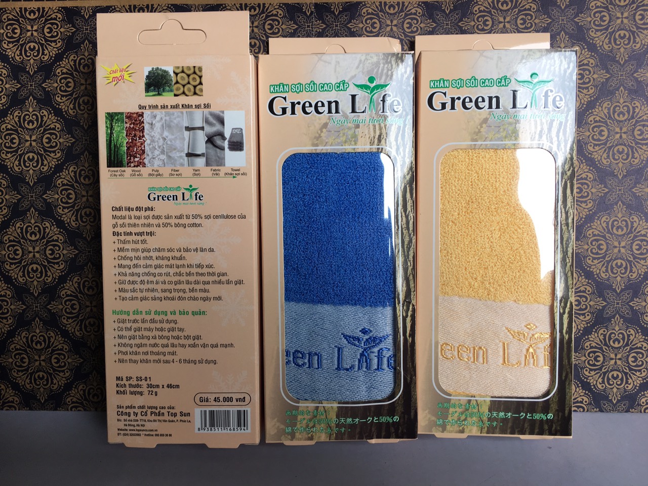 Khăn mặt sợi sồi cao cấp green life