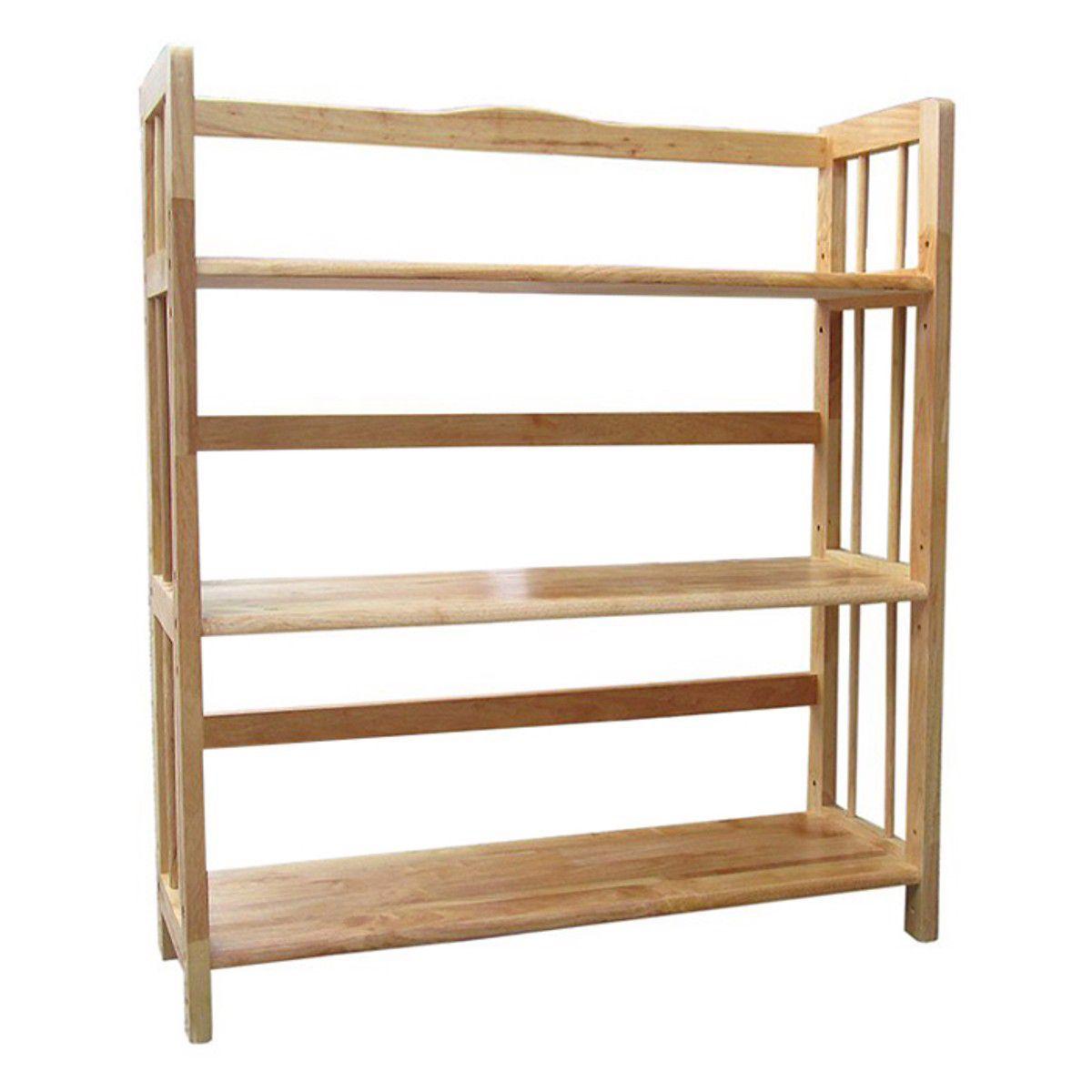 Kệ sách gỗ cao su 3 tầng dài 1m