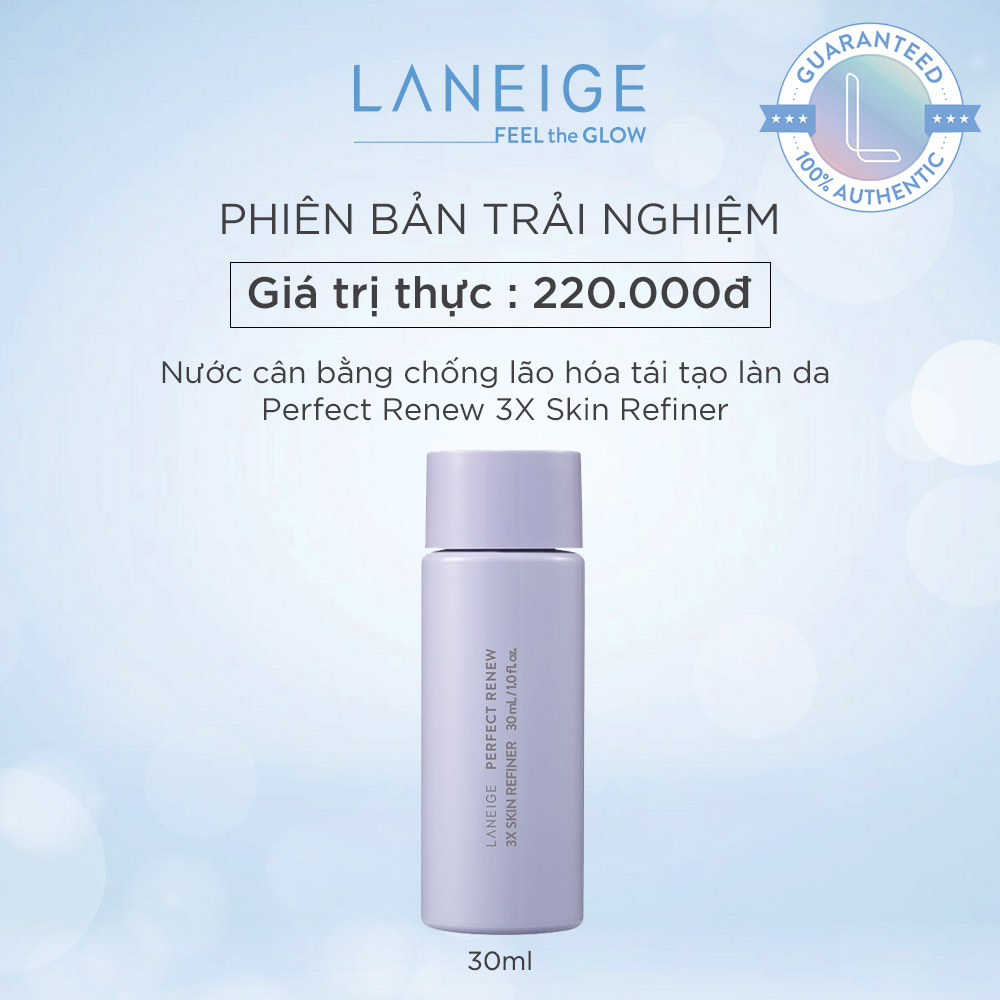 Nước cân bằng chống lão hóa tái tạo làn da perfect renew 3x skin refiner 30ml