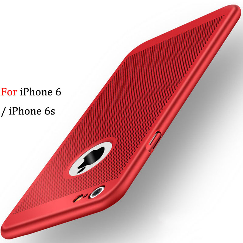 Ốp Lưng Tản Nhiệt Siêu Mỏng Dành Cho iPhone 6 / iPhone 6S Ốp Lưng Điện Thoại Siêu Mỏng PC Cứng Đục Lỗ Thoáng Khí