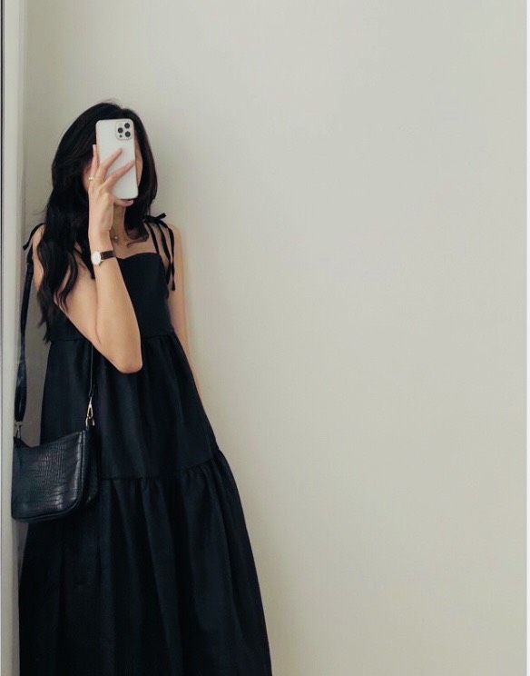 Váy 2 dây nữ, đầm nữ dáng xòe vintage, đầm 2 dây dáng dài đi biển, đi dạo siêu xinh