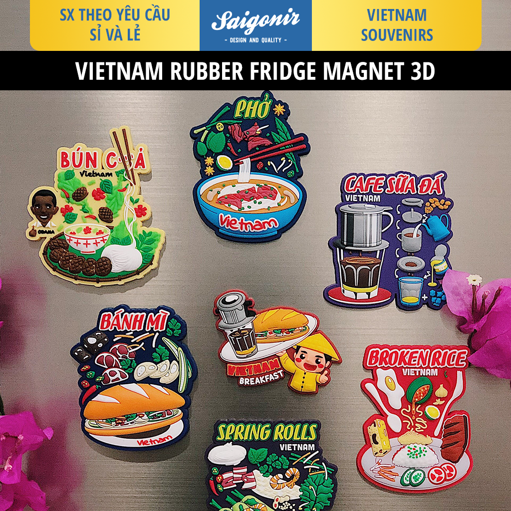 Tổng Hợp Nam Châm Hít Dán Trang Trí Tủ Lạnh Saigonir - Hình Ảnh Việt Nam - Quà Tặng - Quà Lưu Niệm Việt Nam