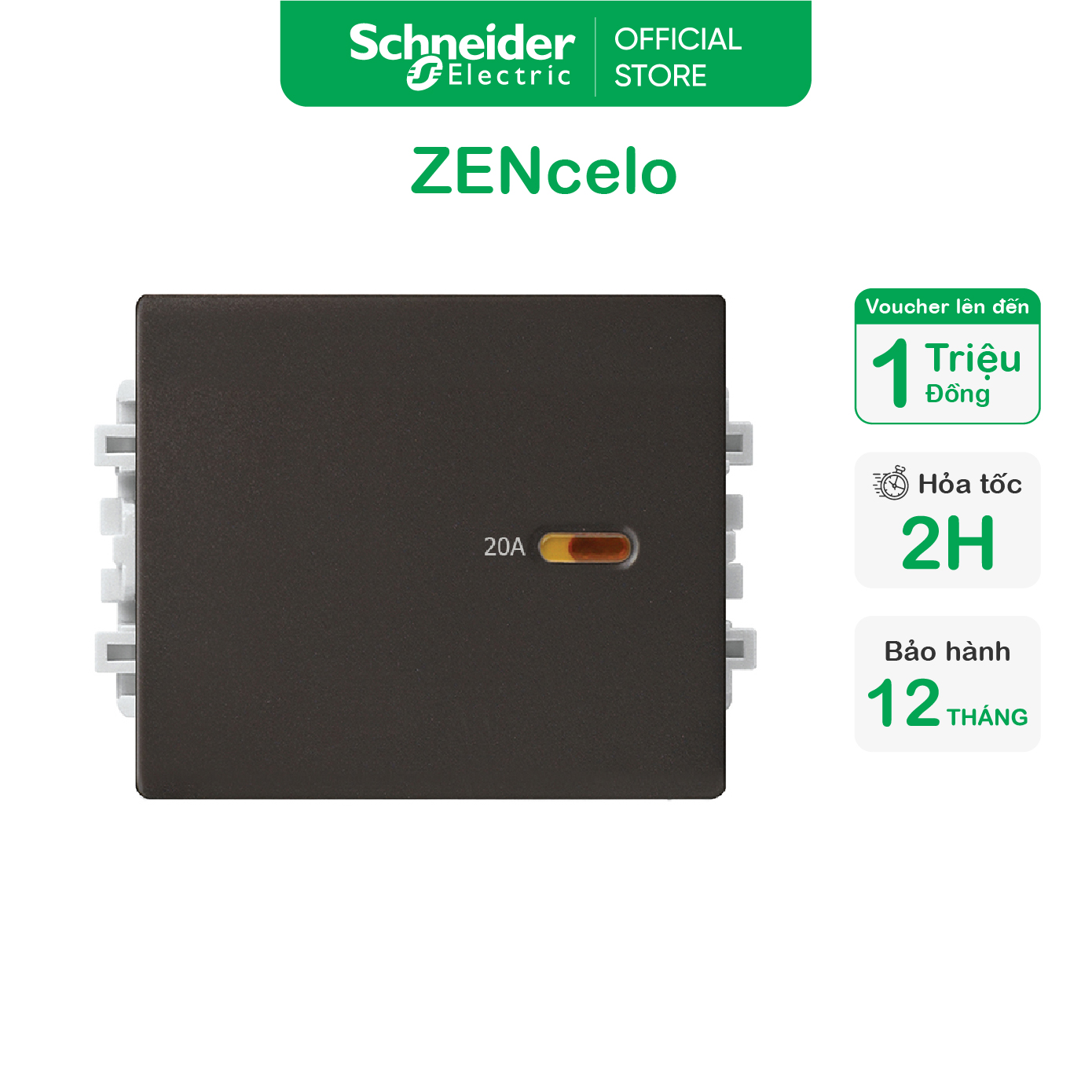 Công tắc 2 cực 20a size m màu đồng dòng zenceloa - schneider electric - 8431md20_we_g19 8431md20_bz_g19