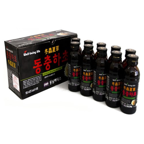 Nước Đông Trùng Hạ Thảo Hàn Quốc Well Being Life hộp 10 chai x 100ml