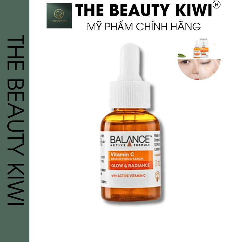 Serum Vitamin C Balance Sáng Da Mờ Thâm Nám 30ml, Tinh chất Mờ Thâm Balance Active Formula Vitamin C Bright