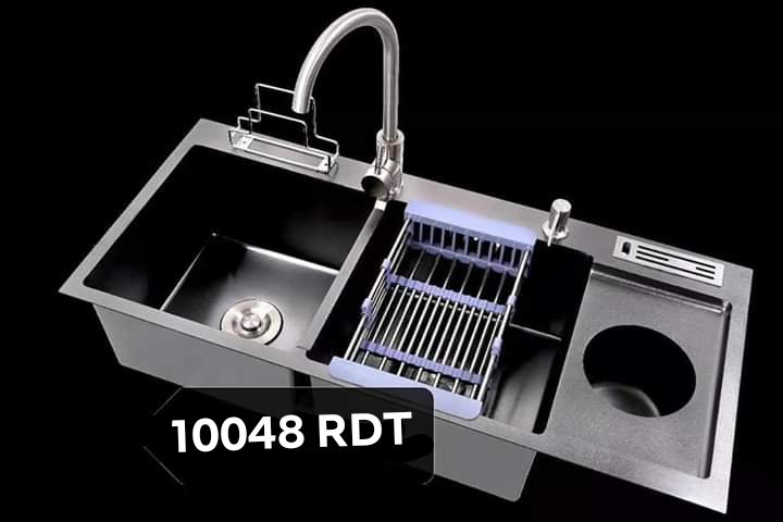 Chậu rửa chén phủ nano kt phủ bì 10048 + tặng kèm bộ xả + khay đựng, đẹp, dày dặn, hàng thương hiệu, chất lượng