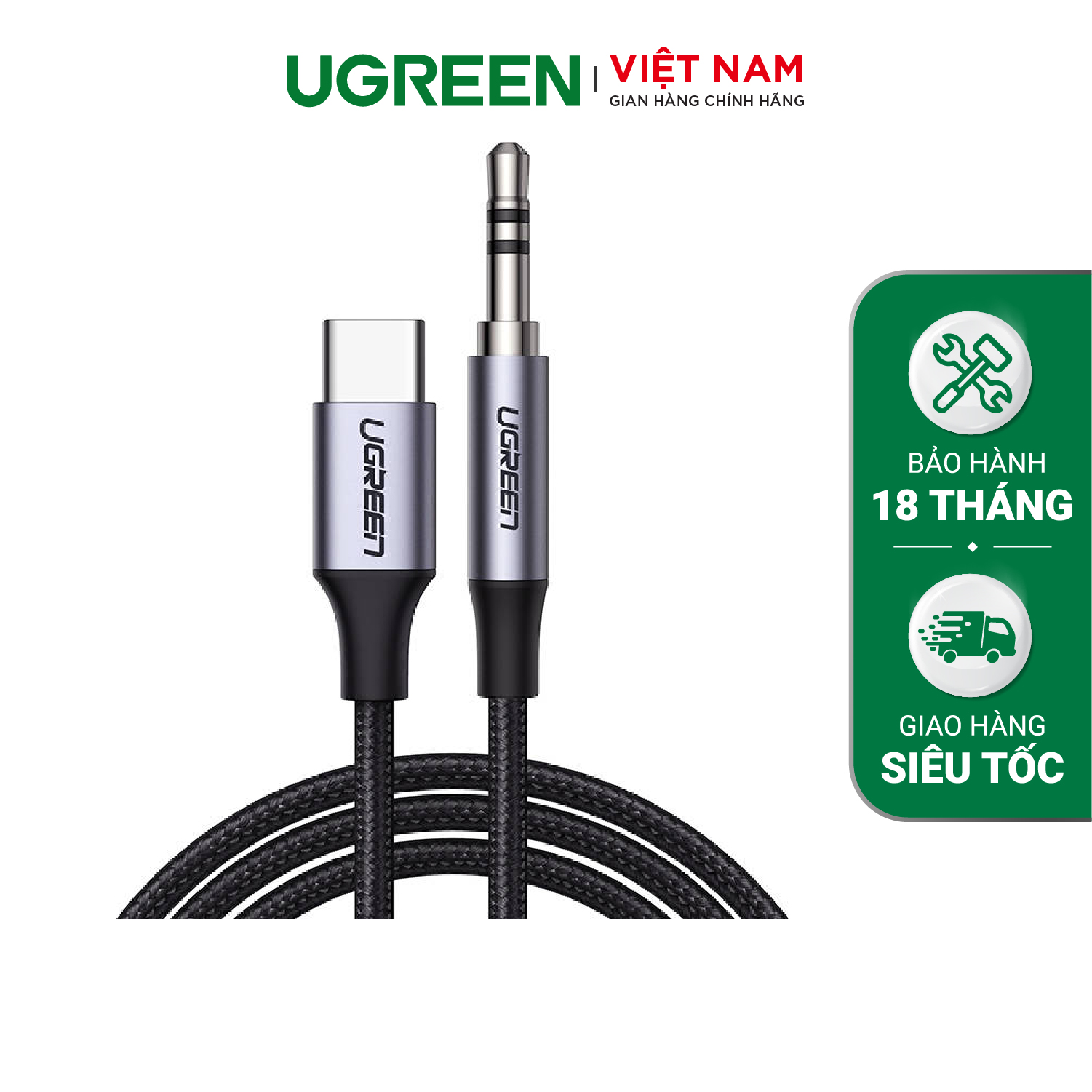 Bộ chuyển đổi âm thanh ugreen cm450 | âm thanh hi-fi | âm thanh nổi loại c sang aux | bảo hành 18 tháng 1 đổi 1 | 20192