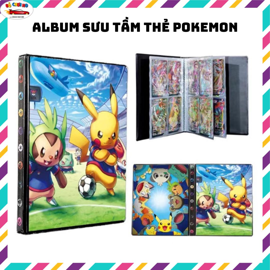 Album pokemon, sách sưu tầm thẻ pokemon đựng được 240 thẻ bài pokemon