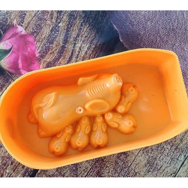 Khuôn 300G Bầy Heo Bánh Trung Thu Gõ Đàn Heo Bánh Nướng Dẻo Rau Câu- Moon Cake