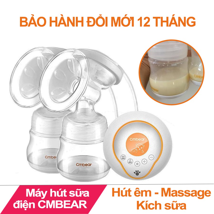 [BH 12 tháng] Máy hút sữa điện đôi CMBEAR cao cấp 9 cấp độ mạnh (cm bear)