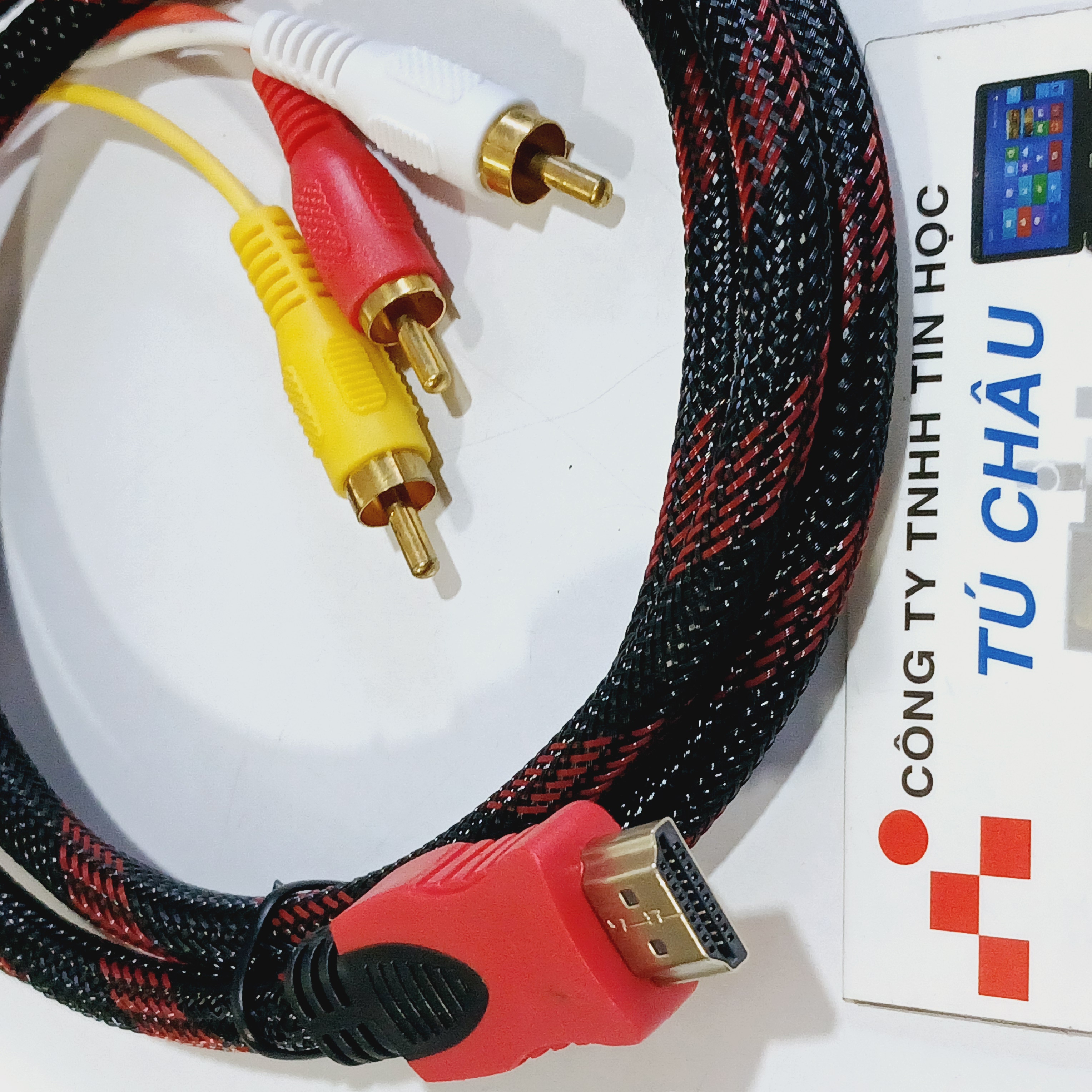 Cáp HDMI ra 3 AV Đực (3RCA) / Cáp dài 1.5m (Cáp tín hiệu Analog)