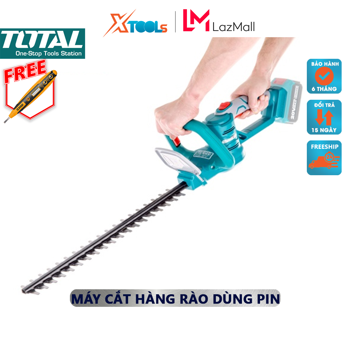 Mower hedge total THTLI2001 mower hedge battery 20V (lithium battery), 140rpm, Blade 18inch, 18mm pruning saw shore fence, fence, shaping bonsai fast đẹp eye [xsafe] [Xtool]
