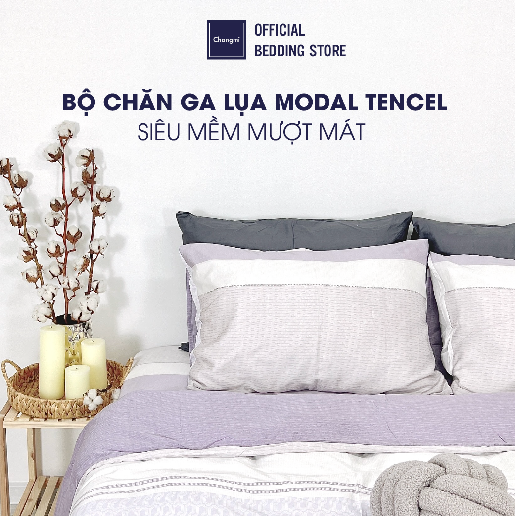Bộ chăn ga Chang Bedding 100% lụa Modal Tencel từ gỗ khuynh diệp tự nhiên - 5 món